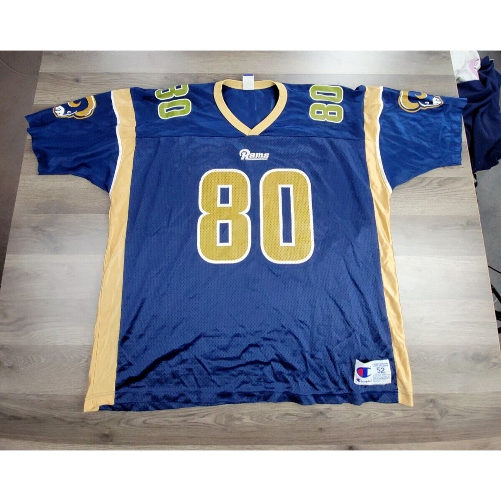 Issac Bruce Jersey St Louis Rams Champion Adult Size 52 XXL Short Sleeve Men VTG
